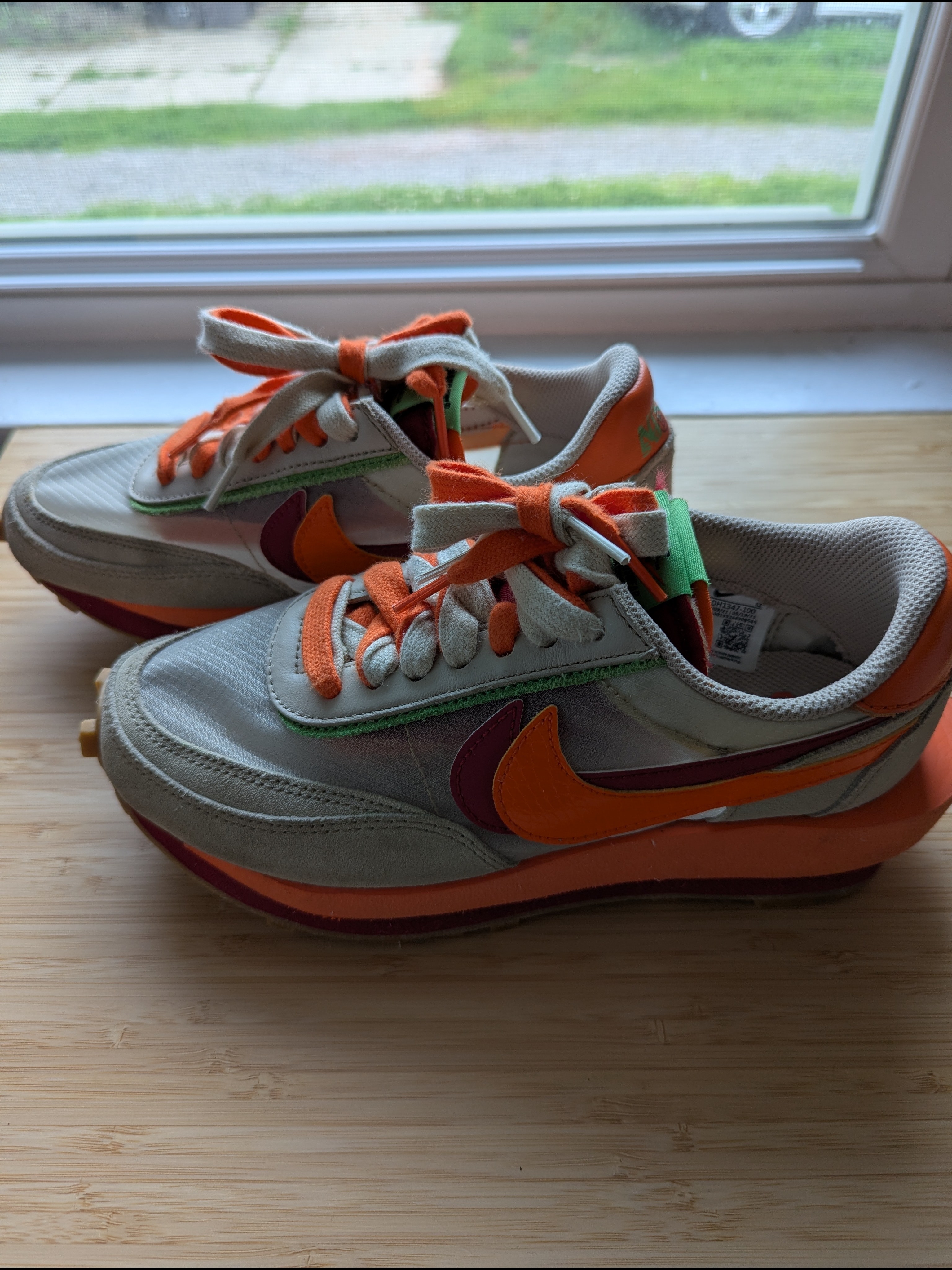 Nike X Sacai Ldwaffle Net Orange Blaze